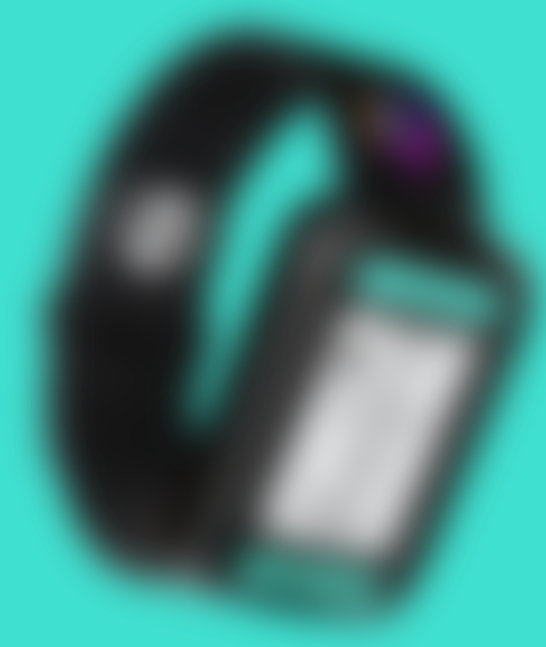 Blurred image of a product with a teal background